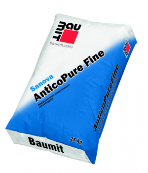 Накрывочная известковая штукатурка Baumit Sanova AnticoPure Fine